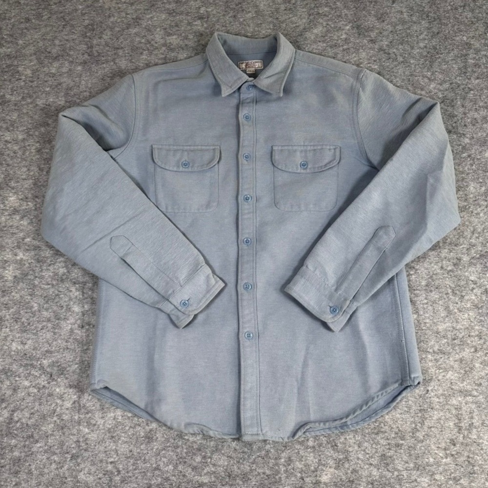 Wallace & Barnes Shirt Blue Cotton Button Down Mens Large